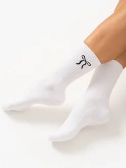 Women Ryderwear Socks|Socks | Pilates Bow Crew Socks