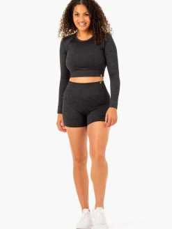 Women Ryderwear Tops|Womens Seamless | Rib eae ong eeve Top