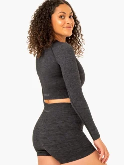 Women Ryderwear Tops|Womens Seamless | Rib eae ong eeve Top