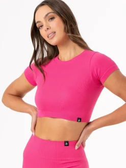 Women Ryderwear Tops|Womens Seamless | Rib eae T-hirt