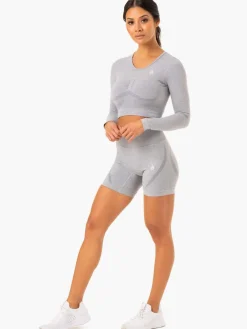 Women Ryderwear Tops|Womens Seamless | tape eae ong eeve Top