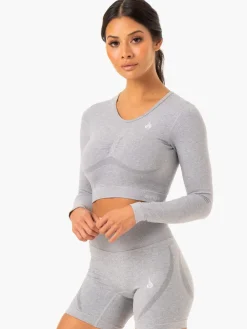 Women Ryderwear Tops|Womens Seamless | tape eae ong eeve Top