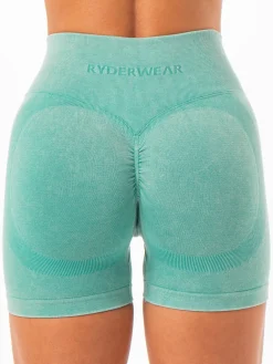 Women Ryderwear Gym Shorts|Stonewash Seamless | tonewah crunch eae hort